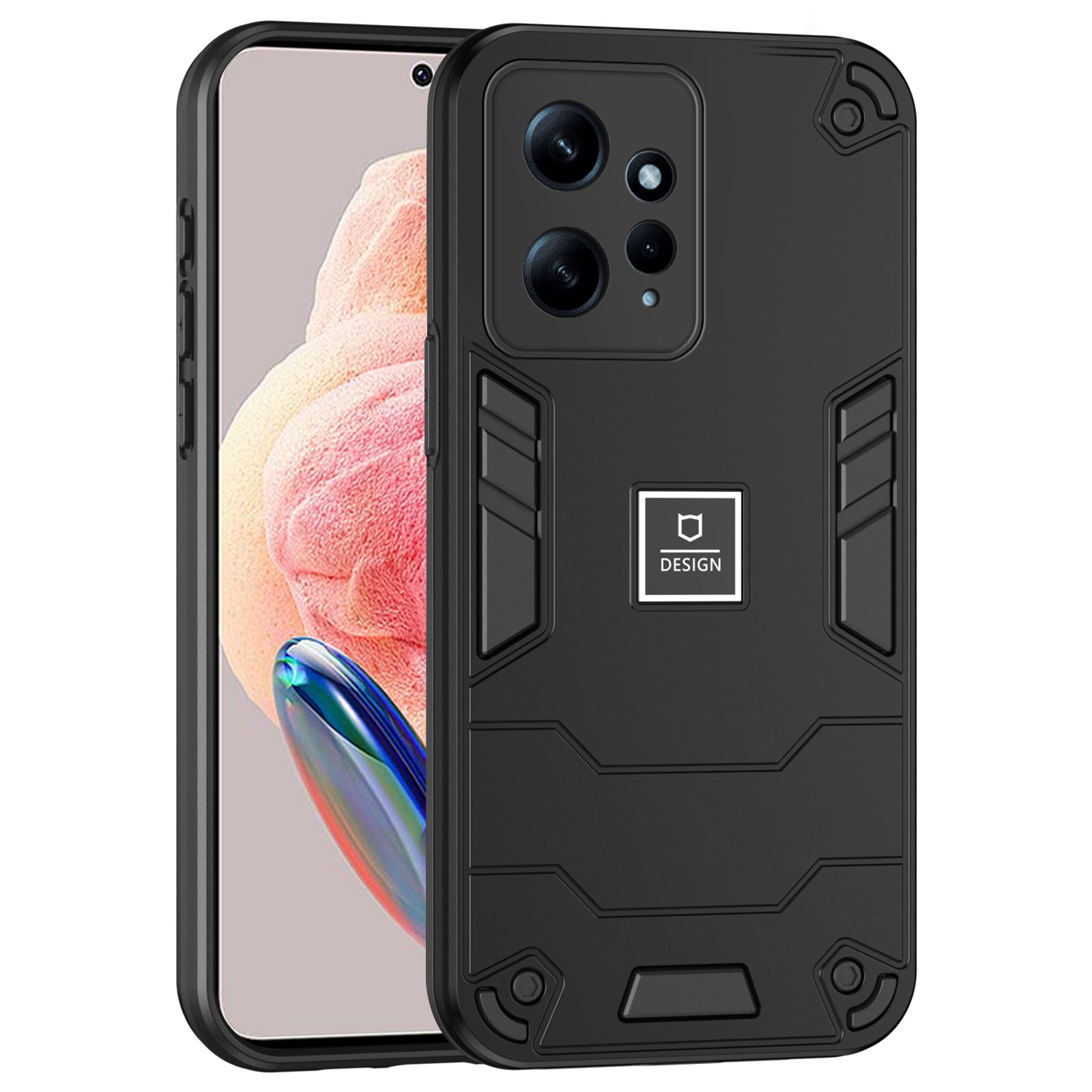 For Xiaomi Redmi Note 12 4G Case 2 in 1 Shockproof Phone Cover Oil-proof - Purple For Xiaomi Redmi Note 12 4G Case 2 in 1 Shockproof Phone Cover Oil-proof - Purple